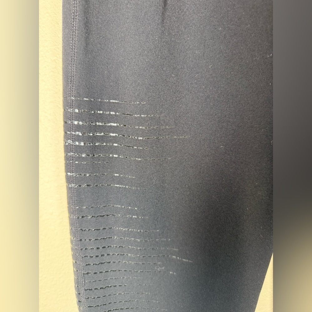 Athleta Gel Chaturanga Capri Black Women Medium Activewear Gym Stretch - Picture 5 of 12